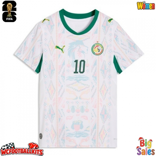 Senegal Sadio Mane #10 Replica Home Stadium Shirt for Women World Cup 2026 Short Sleeve